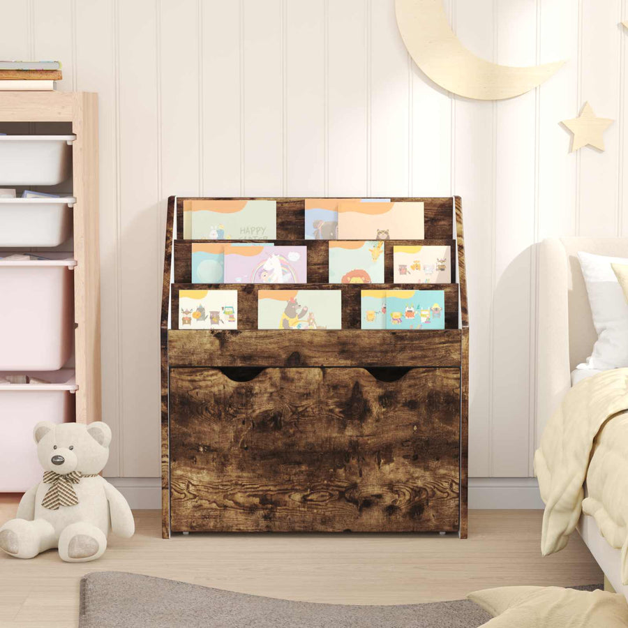 Kinderen Boekenkast met lade Gerookt eiken 60 x 29,5 x 69 cm