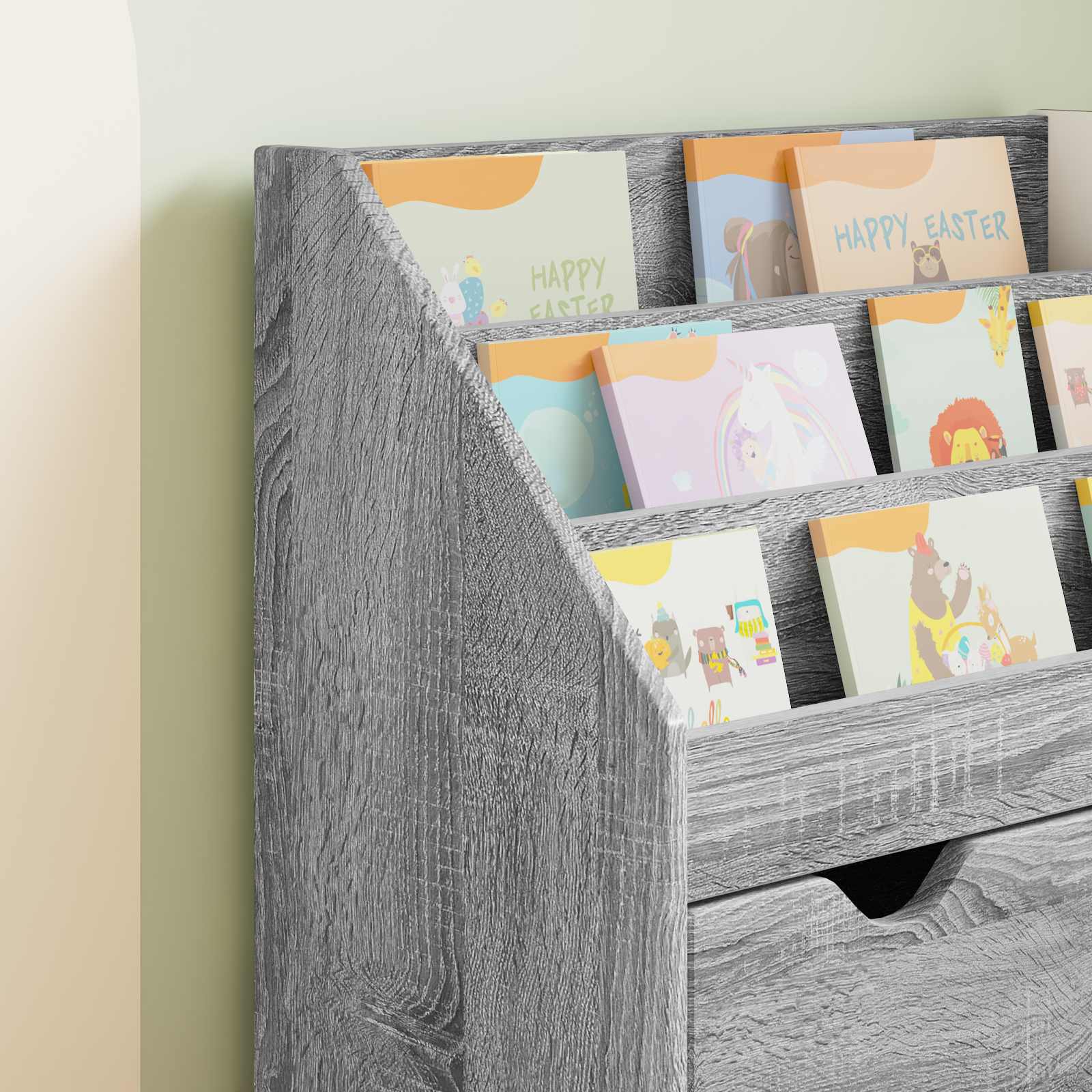 Kinderen Boekenkast Grijs Sonoma 60 x 29,5 x 69 cm Bewerkt hout