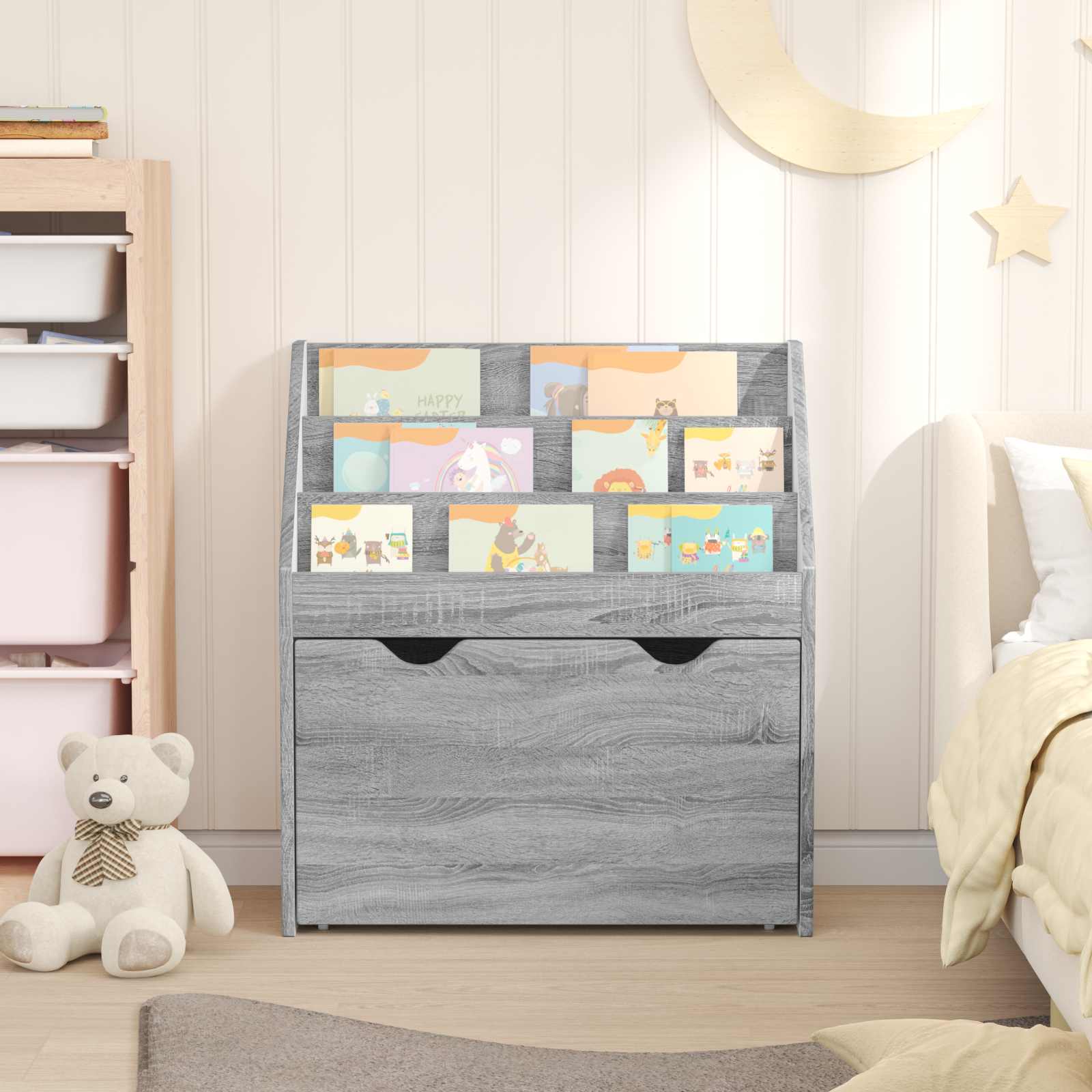 Kinderen Boekenkast Grijs Sonoma 60 x 29,5 x 69 cm Bewerkt hout