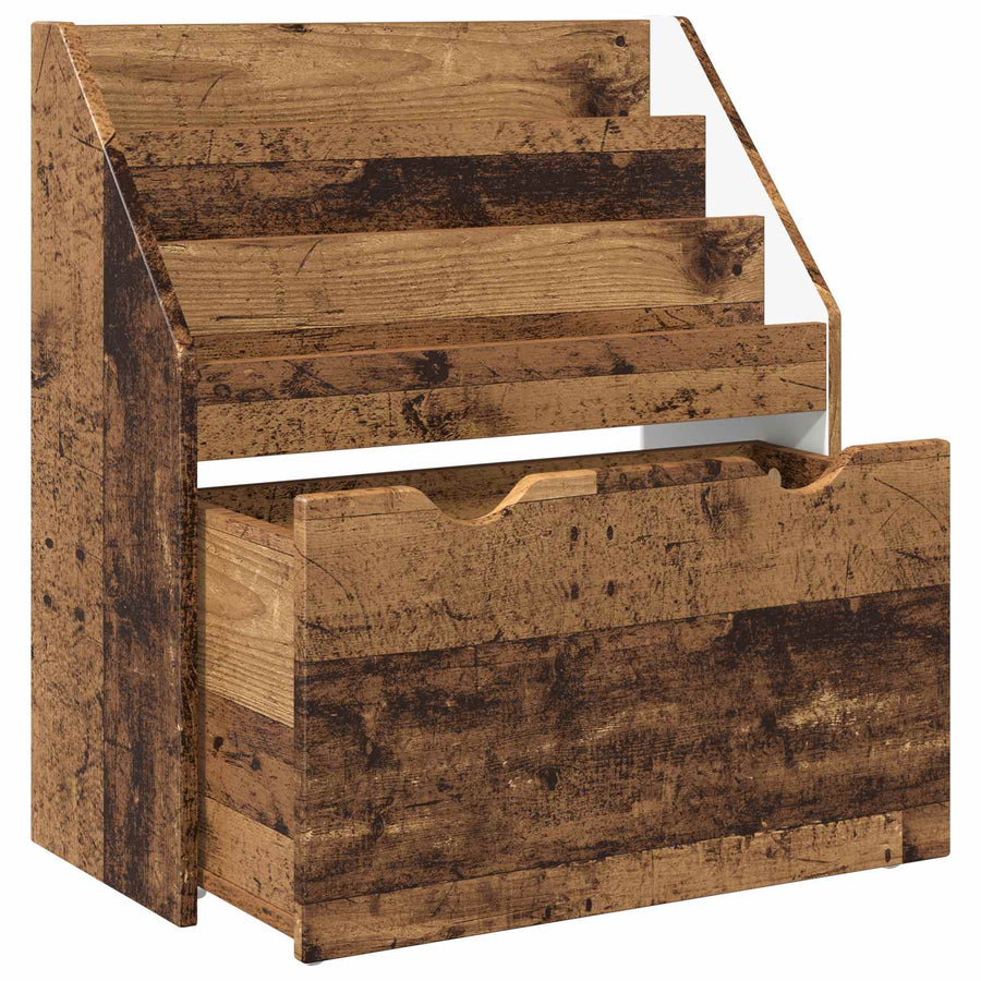 Kinderen Boekenkast Oudhout 60 x 29,5 x 69 cm Bewerkt hout