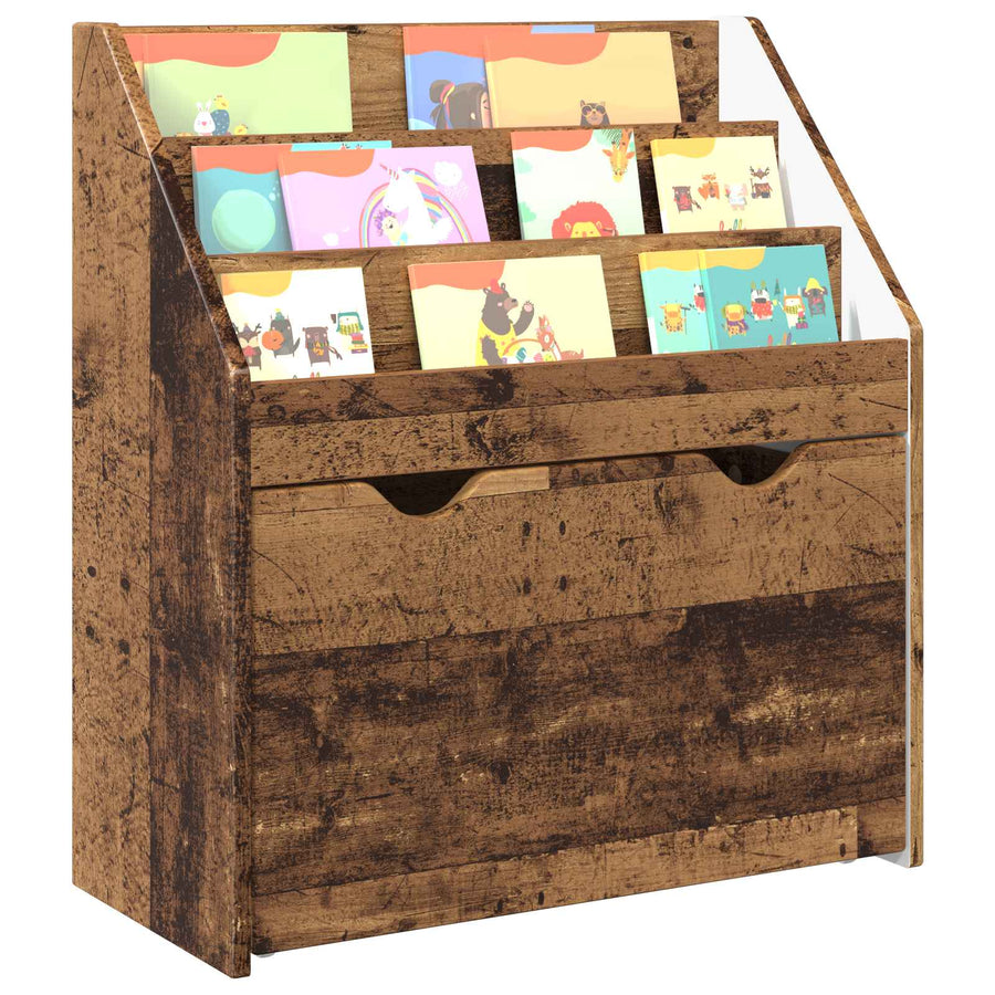 Kinderen Boekenkast Oudhout 60 x 29,5 x 69 cm Bewerkt hout