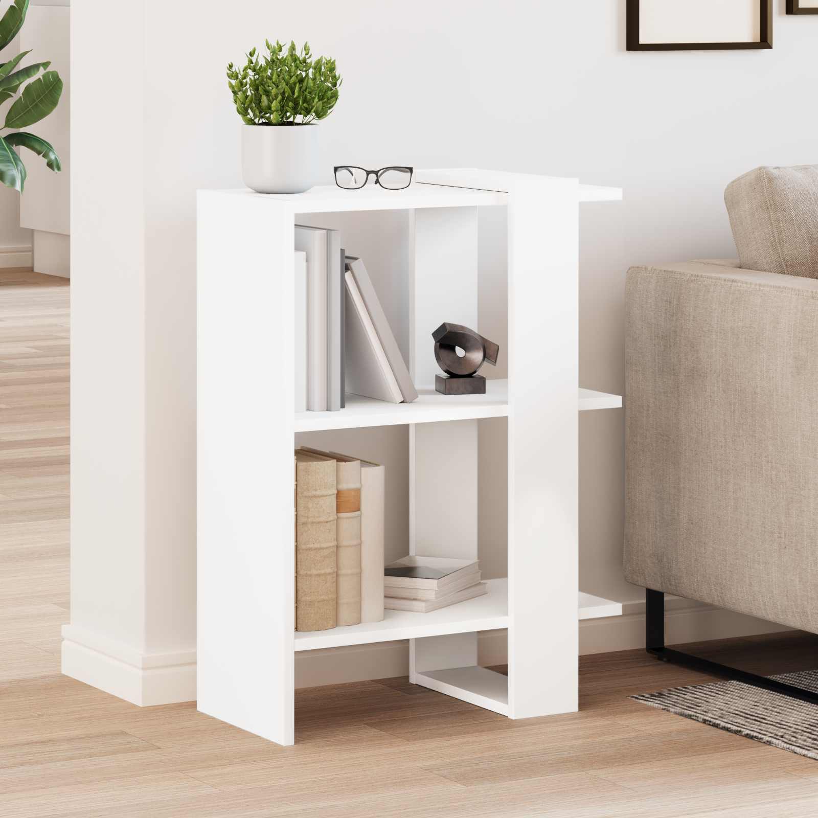 Boekenkast Wit 52 x 25 x 71,5 cm Bewerkt hout