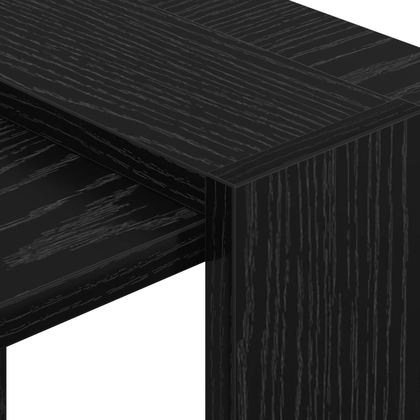 Boekenkast Zwart Eiken 52 x 25 x 71,5 cm Bewerkt hout