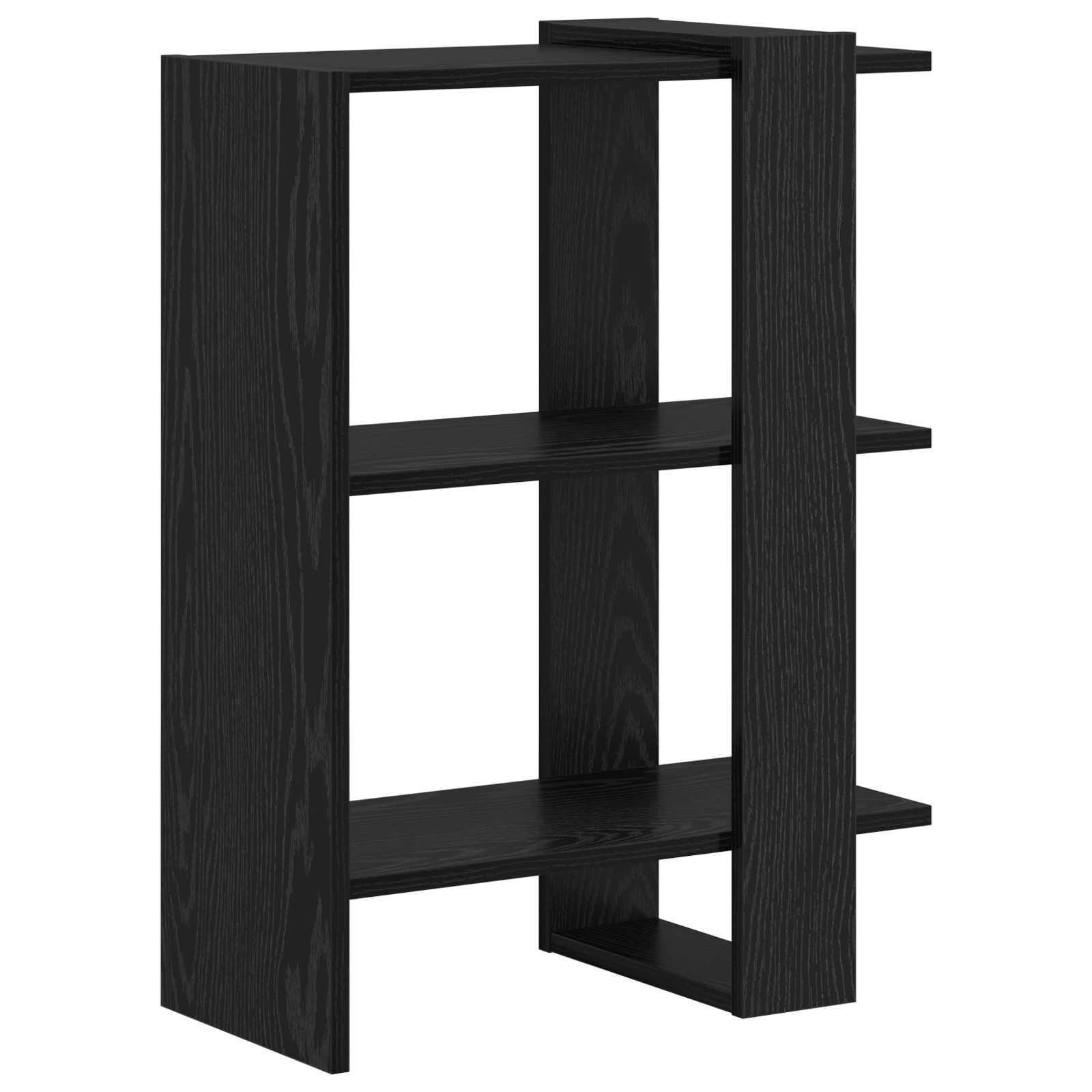Boekenkast Zwart Eiken 52 x 25 x 71,5 cm Bewerkt hout