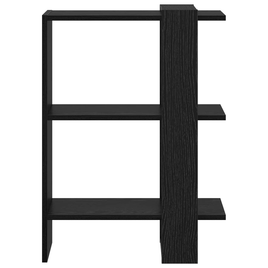Boekenkast Zwart Eiken 52 x 25 x 71,5 cm Bewerkt hout
