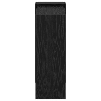 Boekenkast Zwart Eiken 52 x 25 x 71,5 cm Bewerkt hout