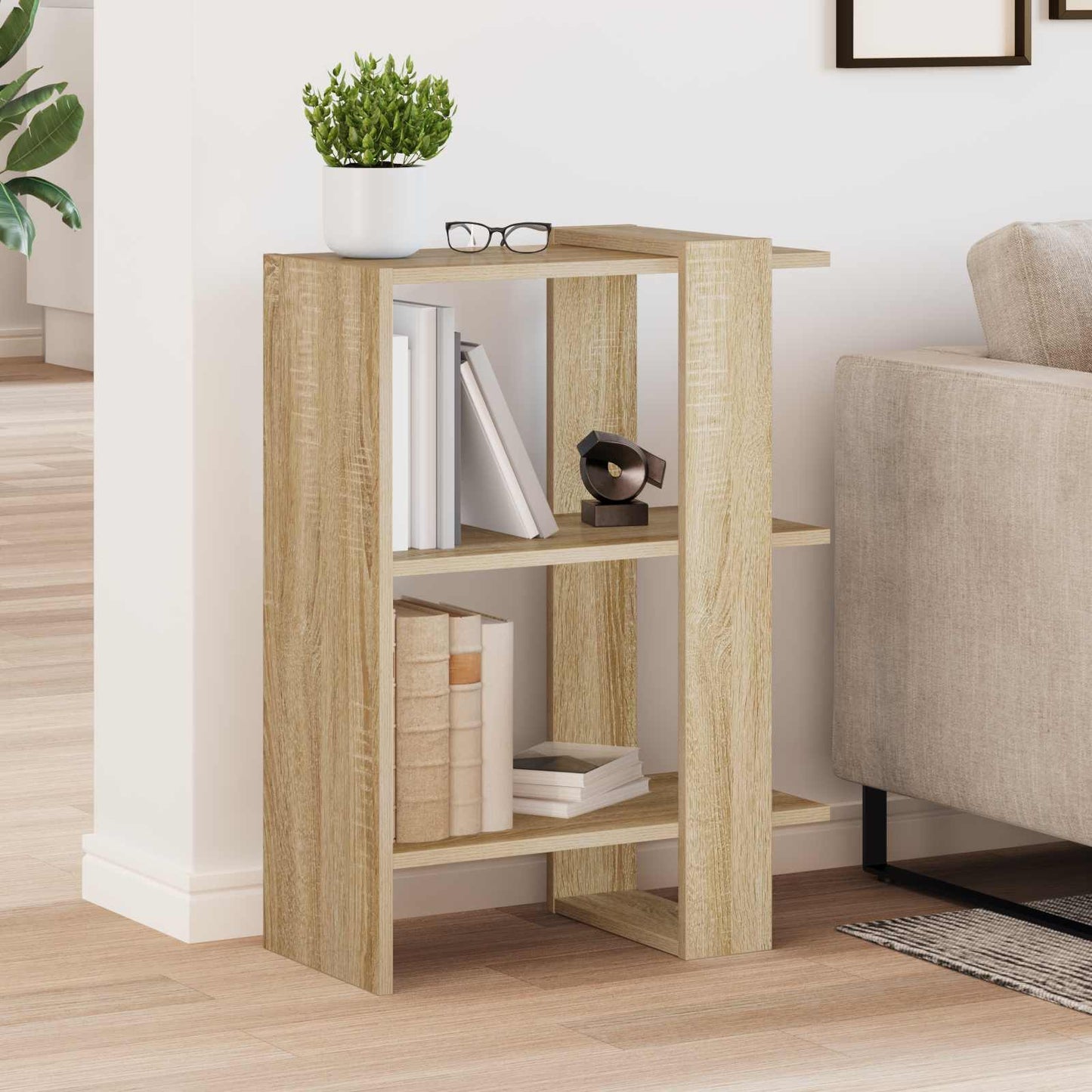 Boekenkast Sonoma Eiken 52 x 25 x 71,5 cm Bewerkt hout