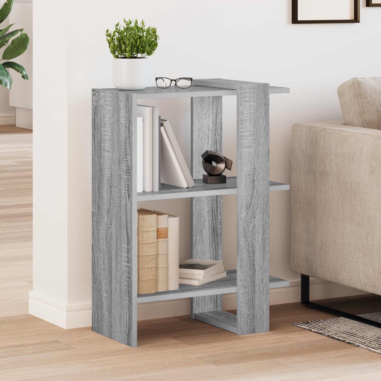 Boekenkast Grijs Sonoma 52 x 25 x 71,5 cm Bewerkt hout