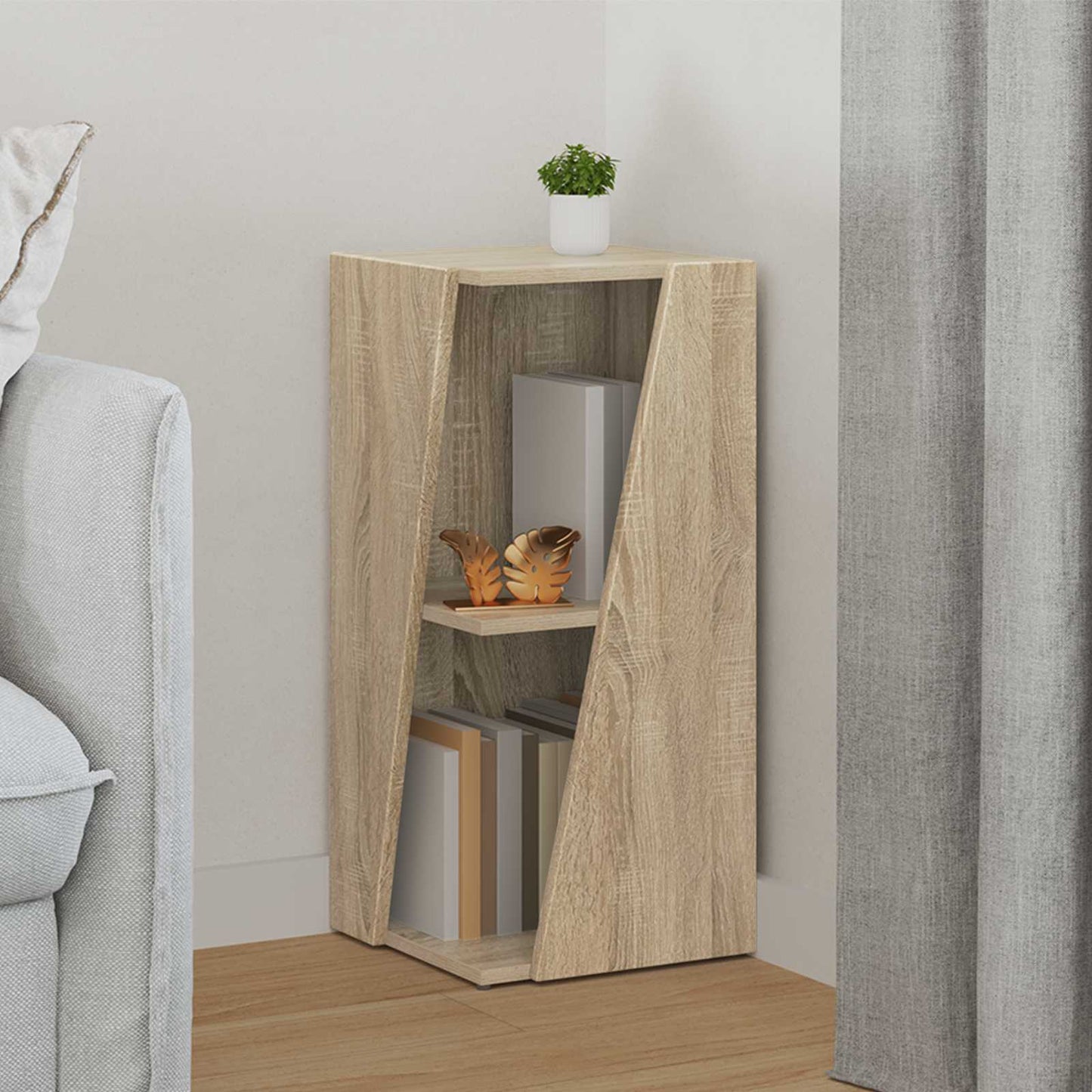 Zijplank Sonoma Eiken 33 x 32 x 70,5 cm Bewerkt hout