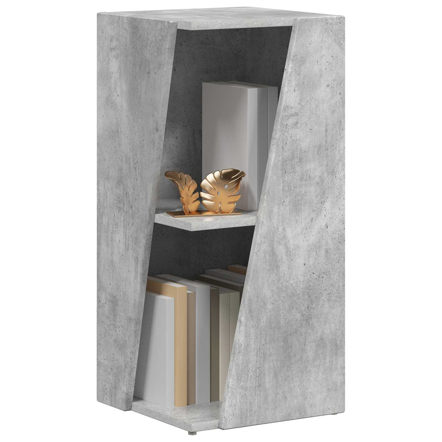 Zijplank Beton Grijs 33 x 32 x 70,5 cm Bewerkt hout