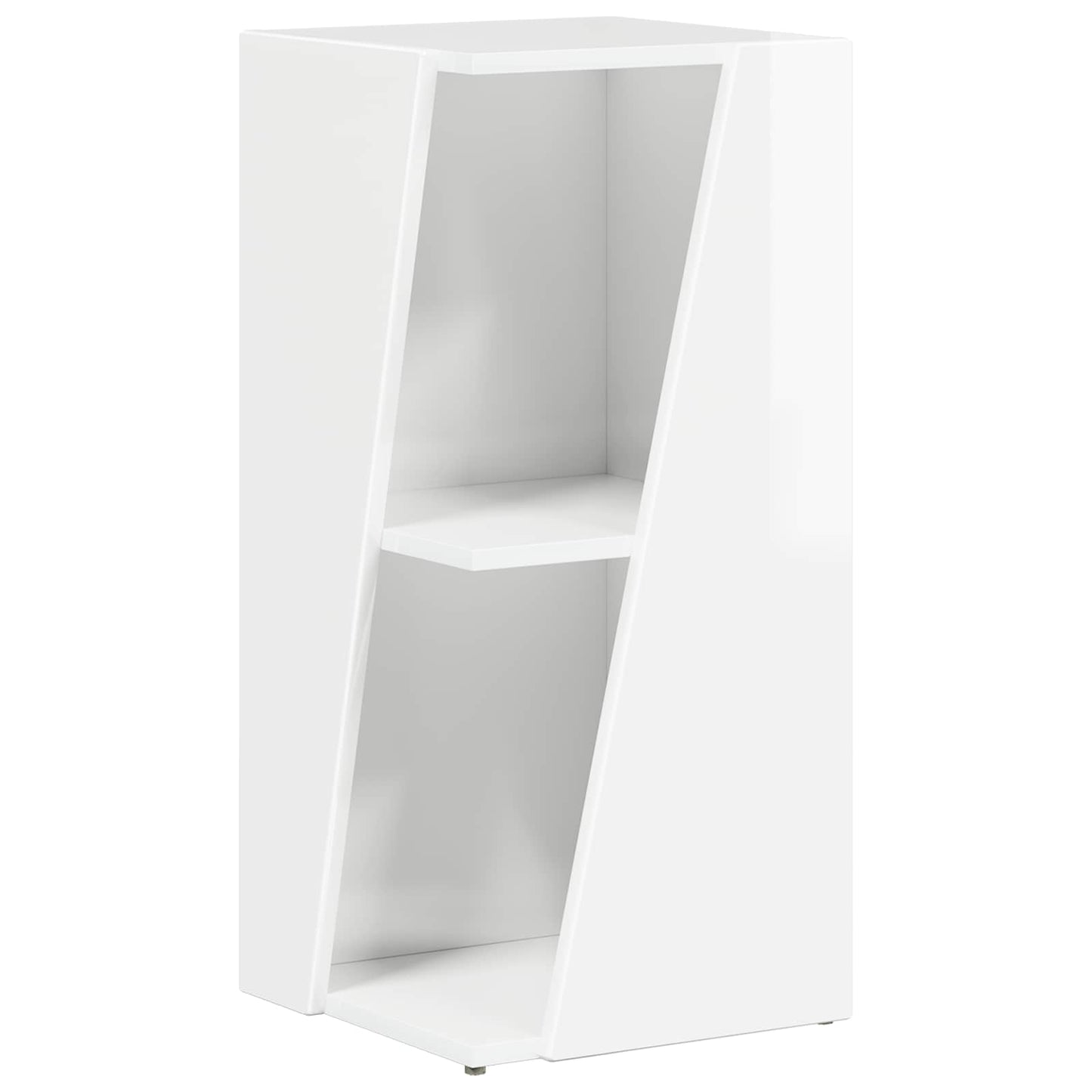 Zijplank Hoogglans wit 33 x 32 x 70,5 cm Bewerkt hout
