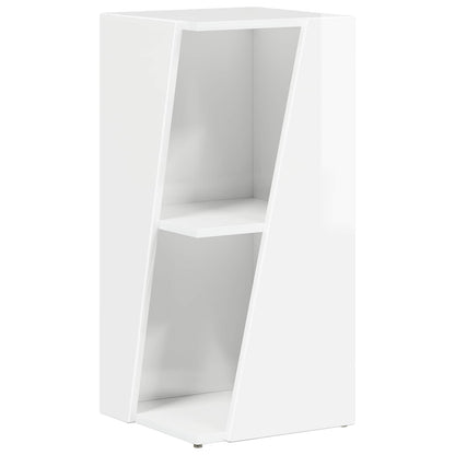 Zijplank Hoogglans wit 33 x 32 x 70,5 cm Bewerkt hout
