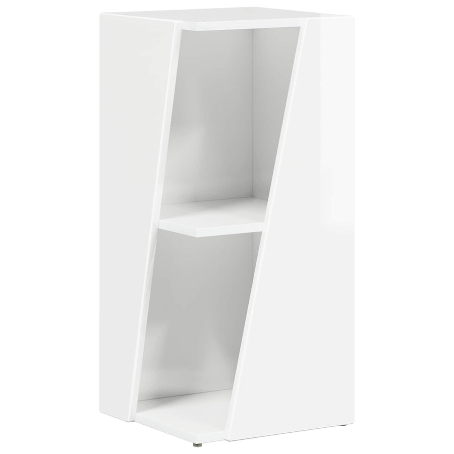 Zijplank Hoogglans wit 33 x 32 x 70,5 cm Bewerkt hout