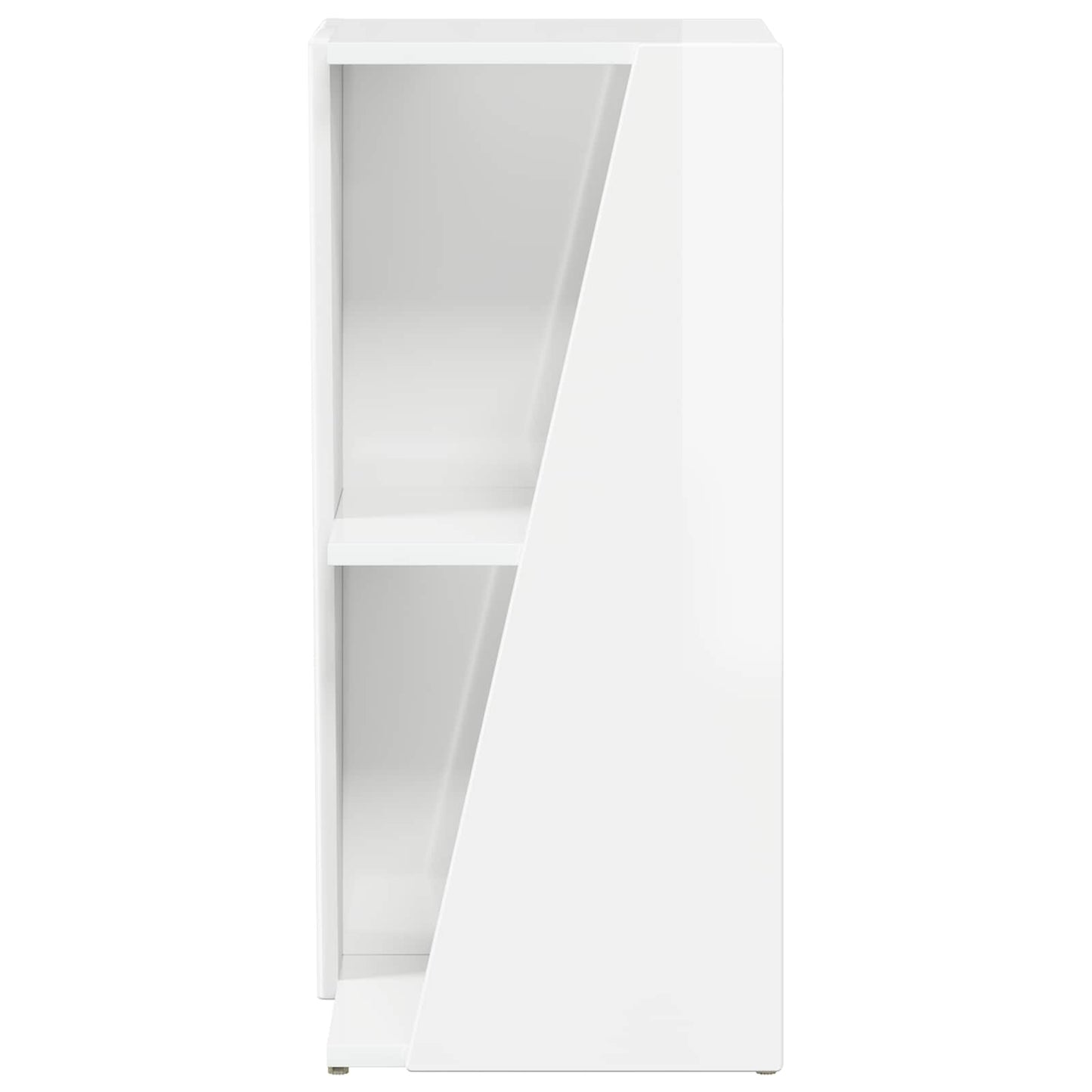 Zijplank Hoogglans wit 33 x 32 x 70,5 cm Bewerkt hout
