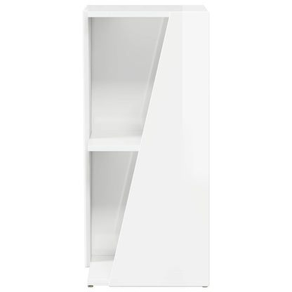 Zijplank Hoogglans wit 33 x 32 x 70,5 cm Bewerkt hout