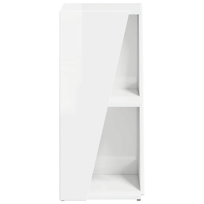 Zijplank Hoogglans wit 33 x 32 x 70,5 cm Bewerkt hout