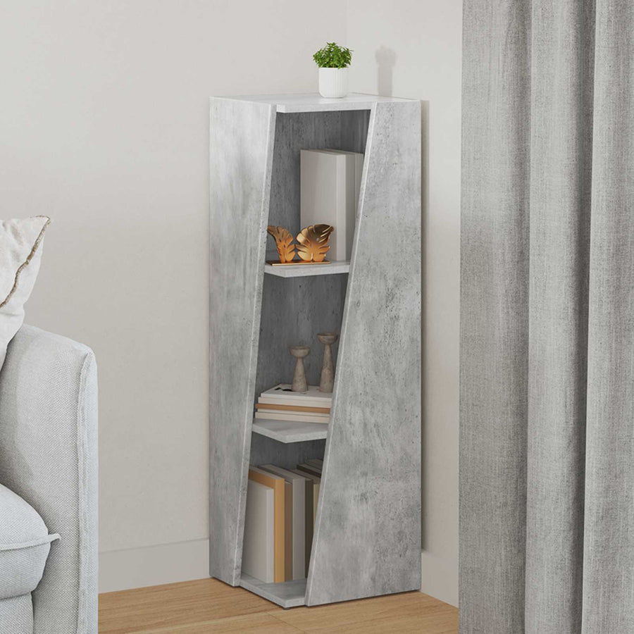 Zijplank Beton Grijs 33 x 32 x 100,5 cm Bewerkt hout