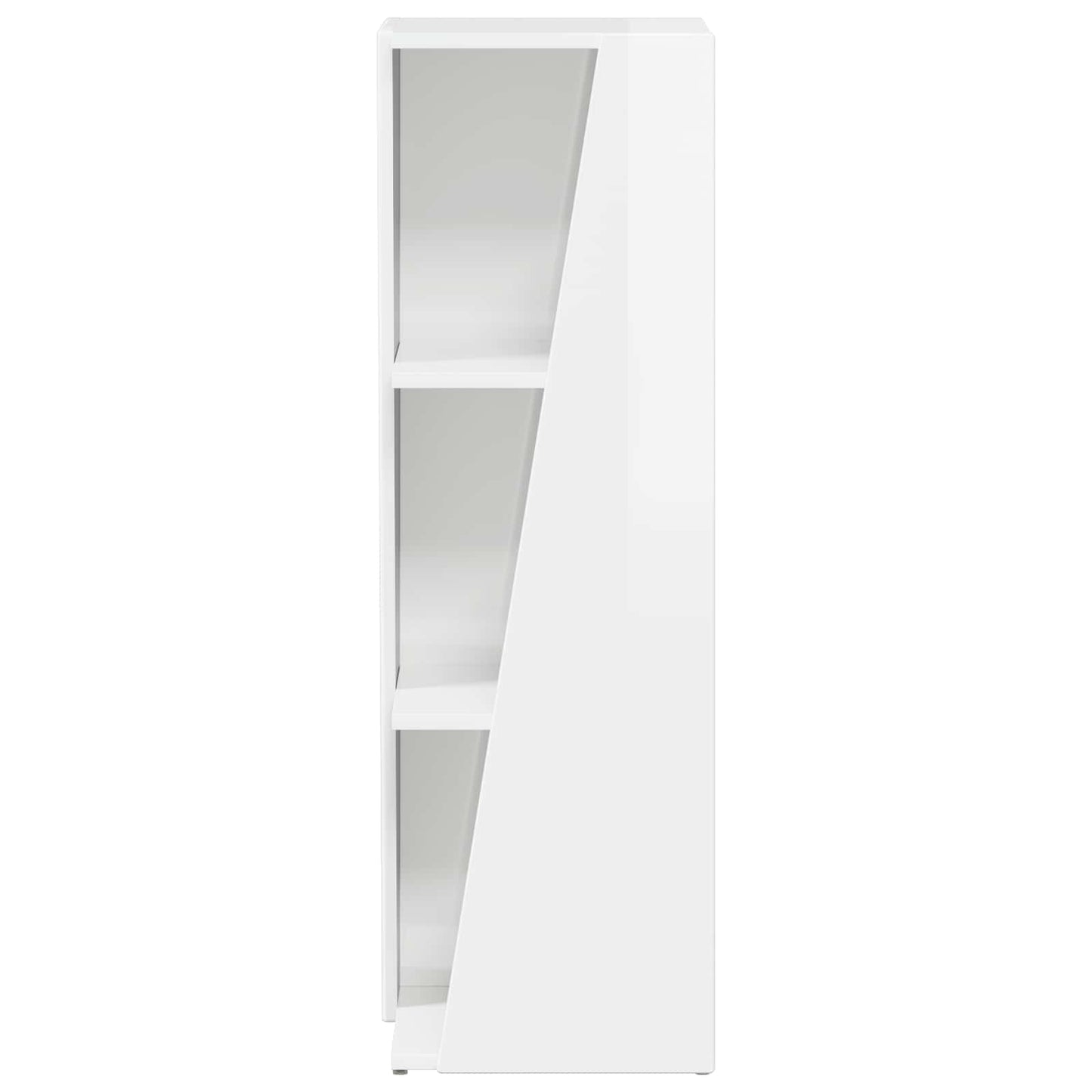 Zijplank Hoogglans wit 33 x 32 x 100,5 cm Bewerkt hout