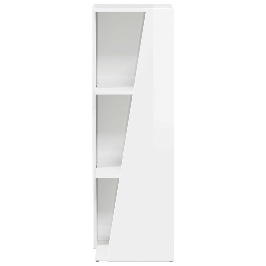 Zijplank Hoogglans wit 33 x 32 x 100,5 cm Bewerkt hout