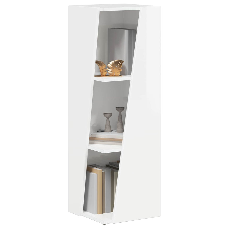Zijplank Hoogglans wit 33 x 32 x 100,5 cm Bewerkt hout