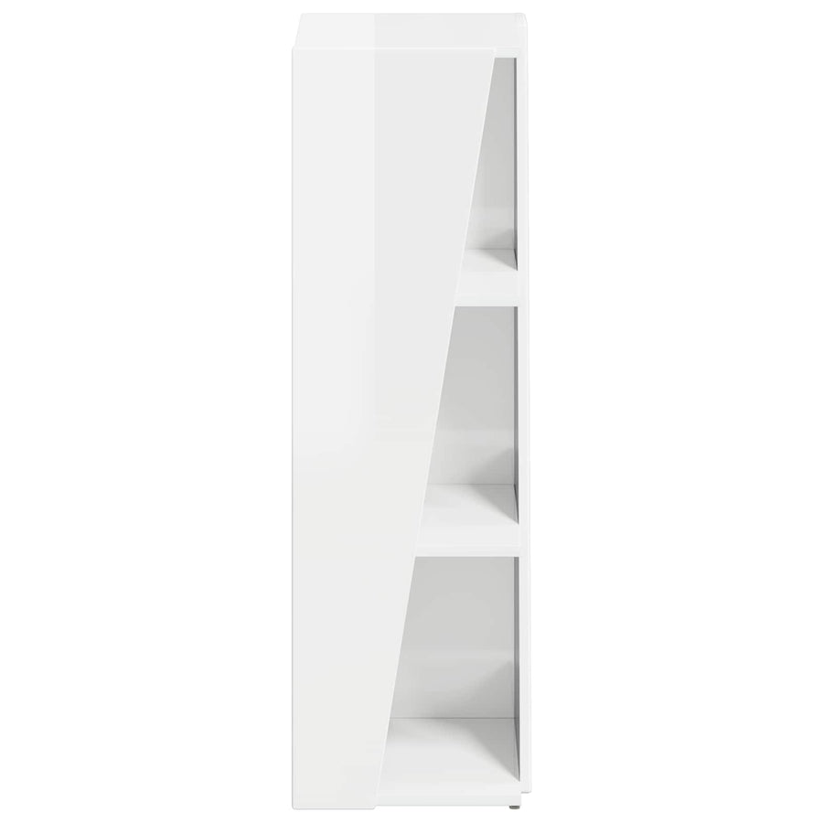 Zijplank Hoogglans wit 33 x 32 x 100,5 cm Bewerkt hout