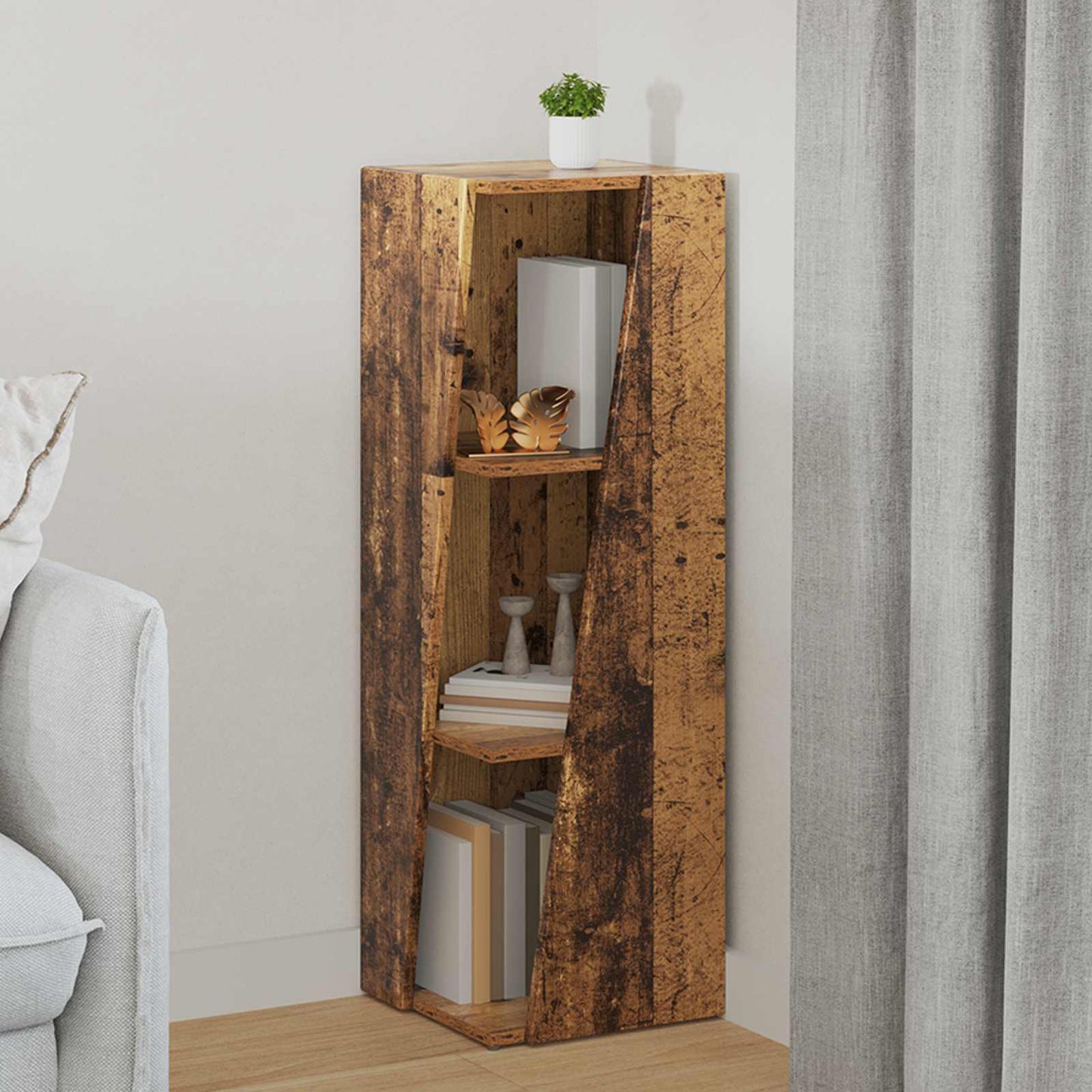 Zijplank Oudhout 33 x 32 x 100,5 cm Bewerkt hout