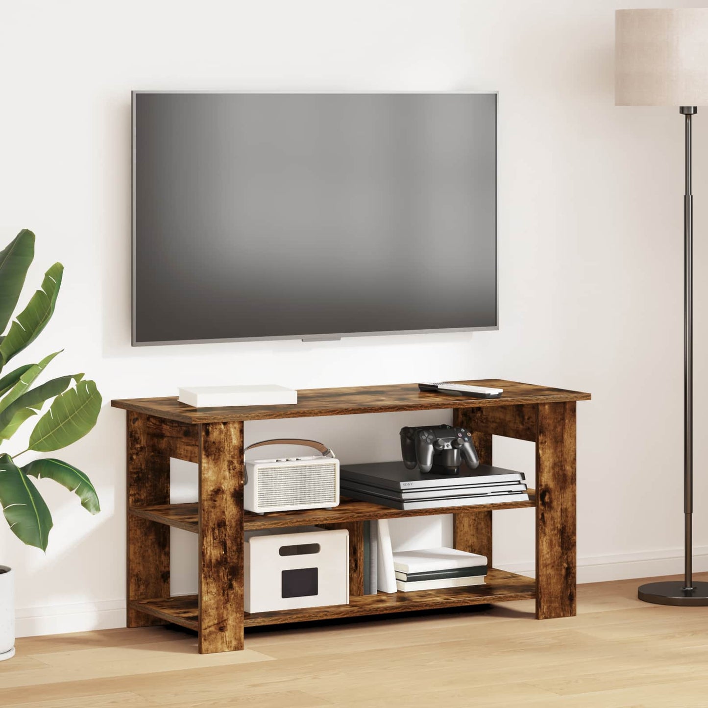 TV-standaard Gerookt eiken 100 x 40 x 50 cm