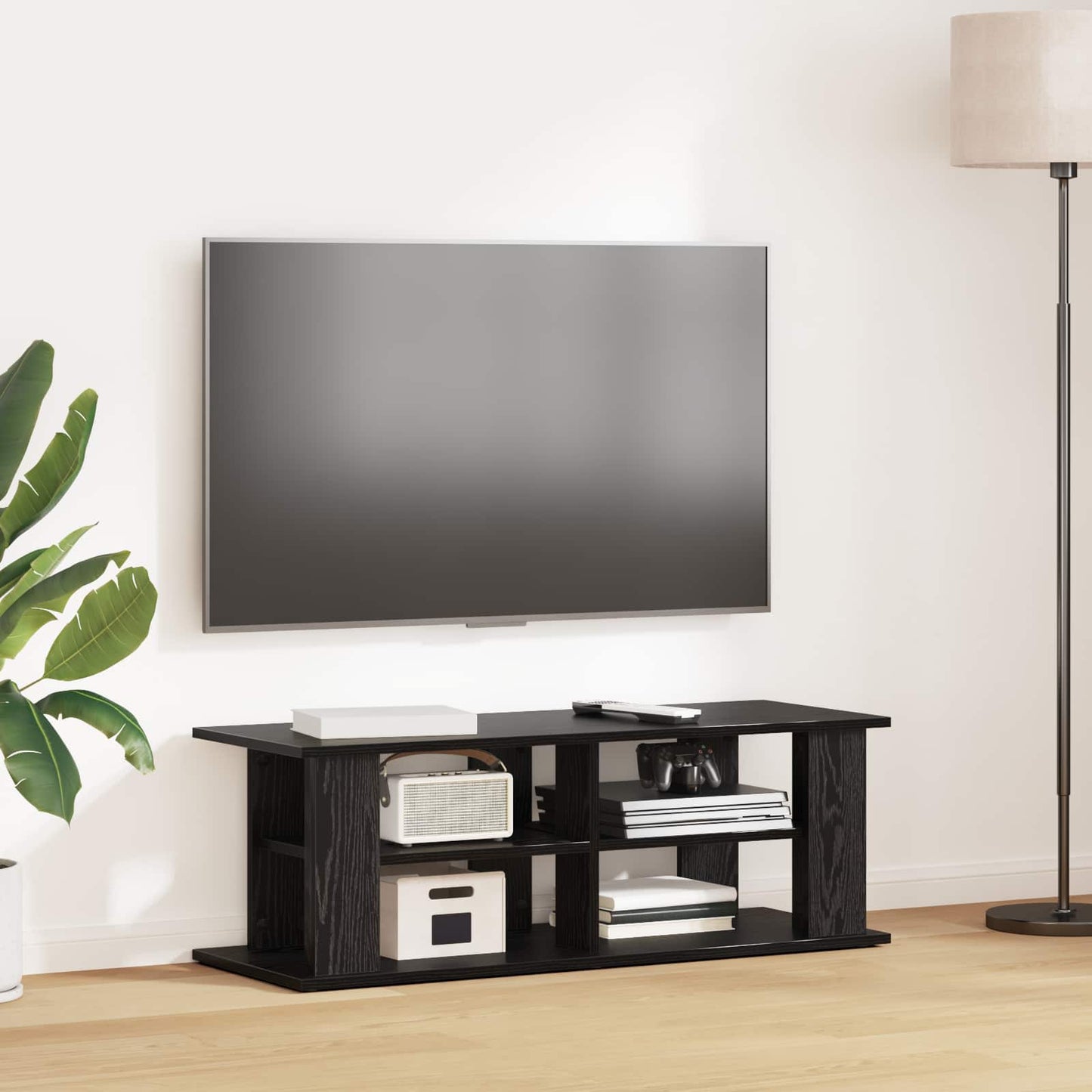Tv-Standaard Zwart Eiken 96 X 35 X 33,5 Cm
