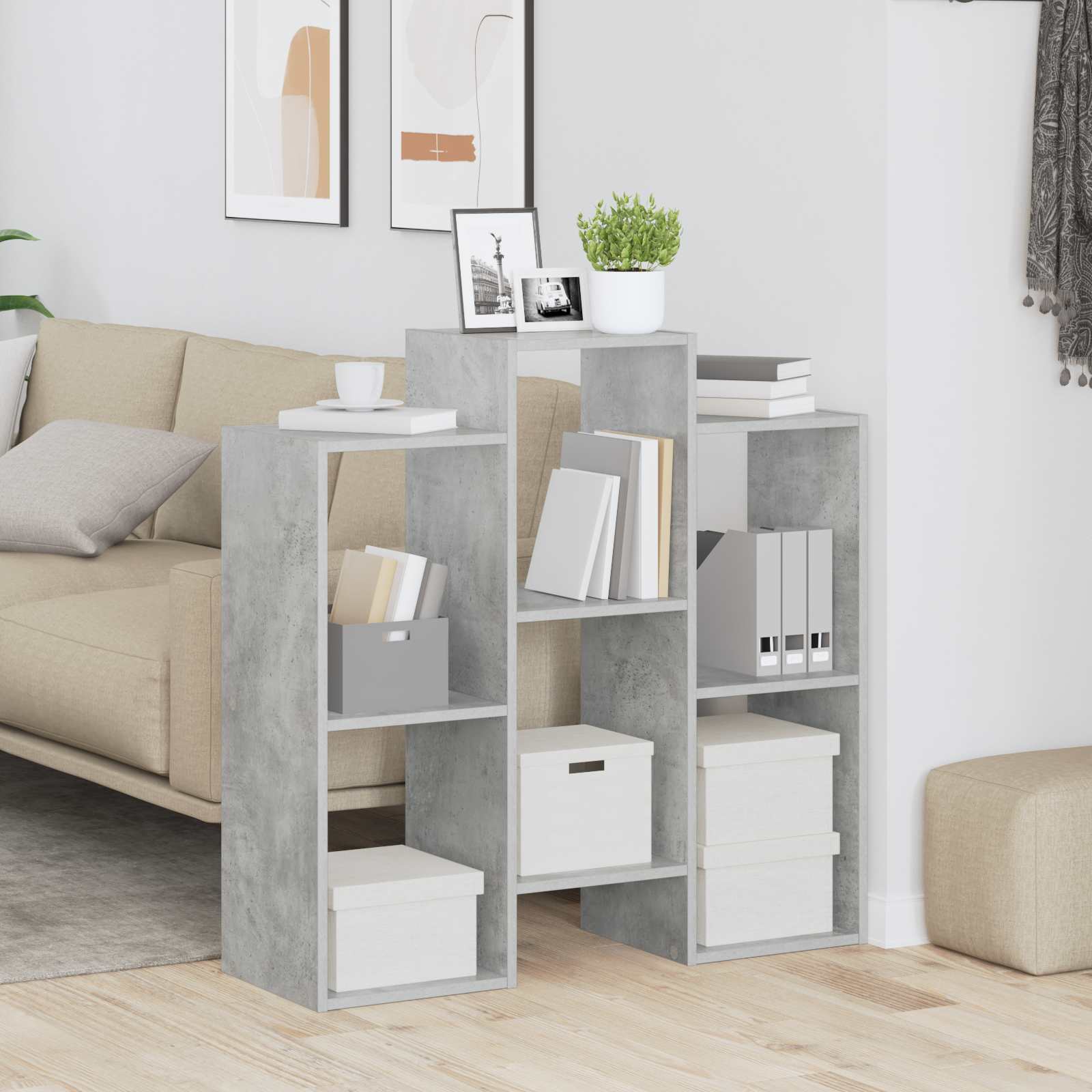 Dressoir Beton Grijs 90 x 30 x 90 cm