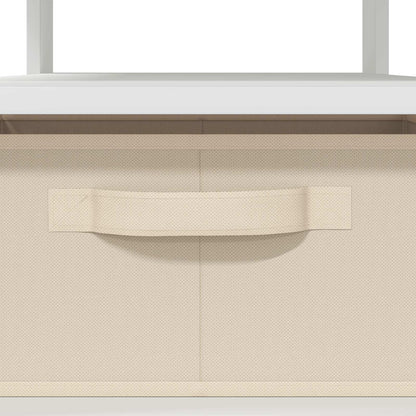 Salontafel met lade Wit 77 x 55 x 42 cm Bewerkt hout
