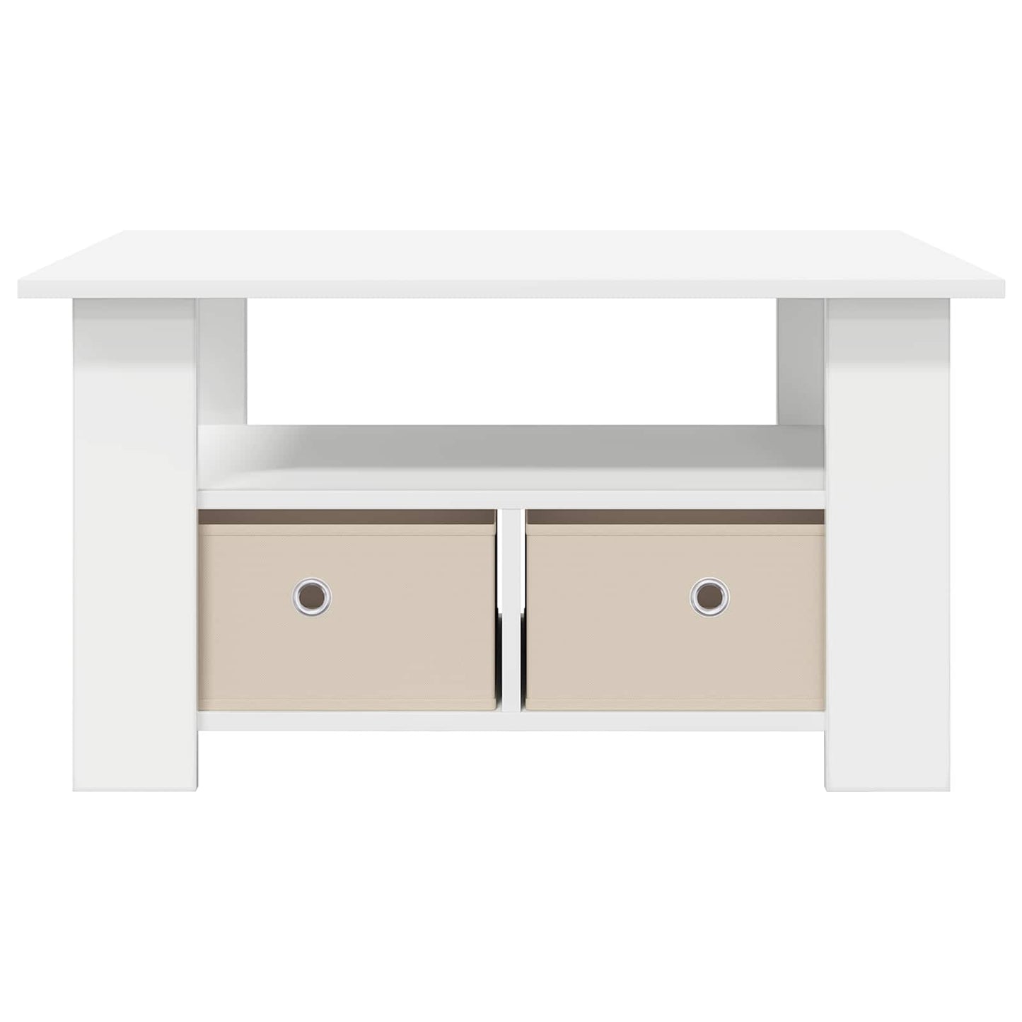 Salontafel met lade Wit 77 x 55 x 42 cm Bewerkt hout