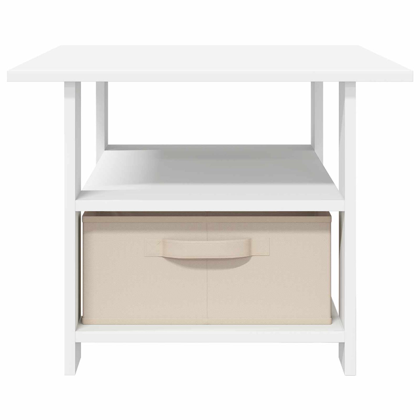 Salontafel met lade Wit 77 x 55 x 42 cm Bewerkt hout