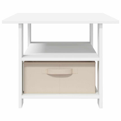 Salontafel met lade Wit 77 x 55 x 42 cm Bewerkt hout