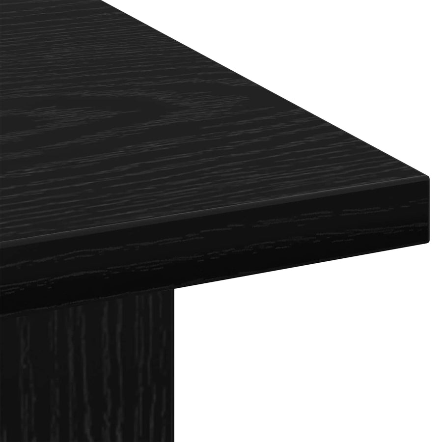 Salontafel met lade Zwart Eiken 77 x 55 x 42 cm Bewerkt hout