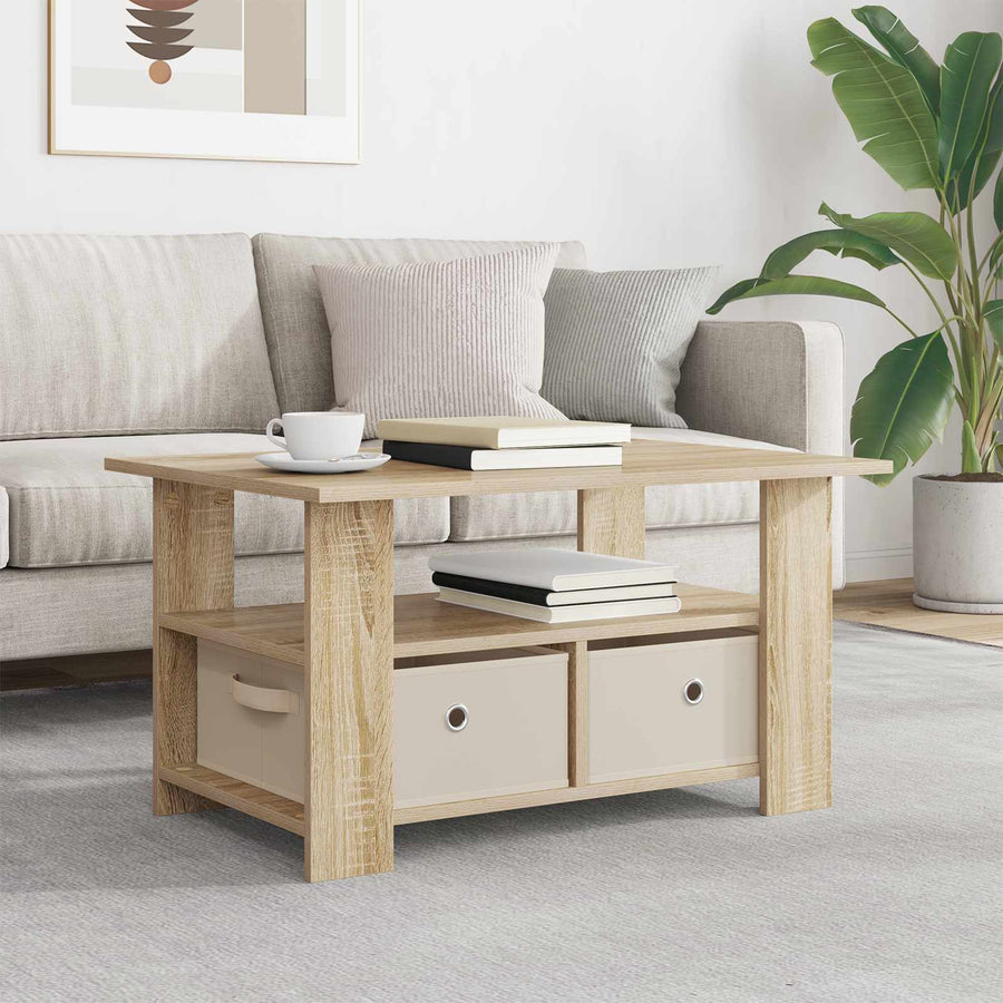 Salontafel met lade Sonoma Eiken 77 x 55 x 42 cm Bewerkt hout
