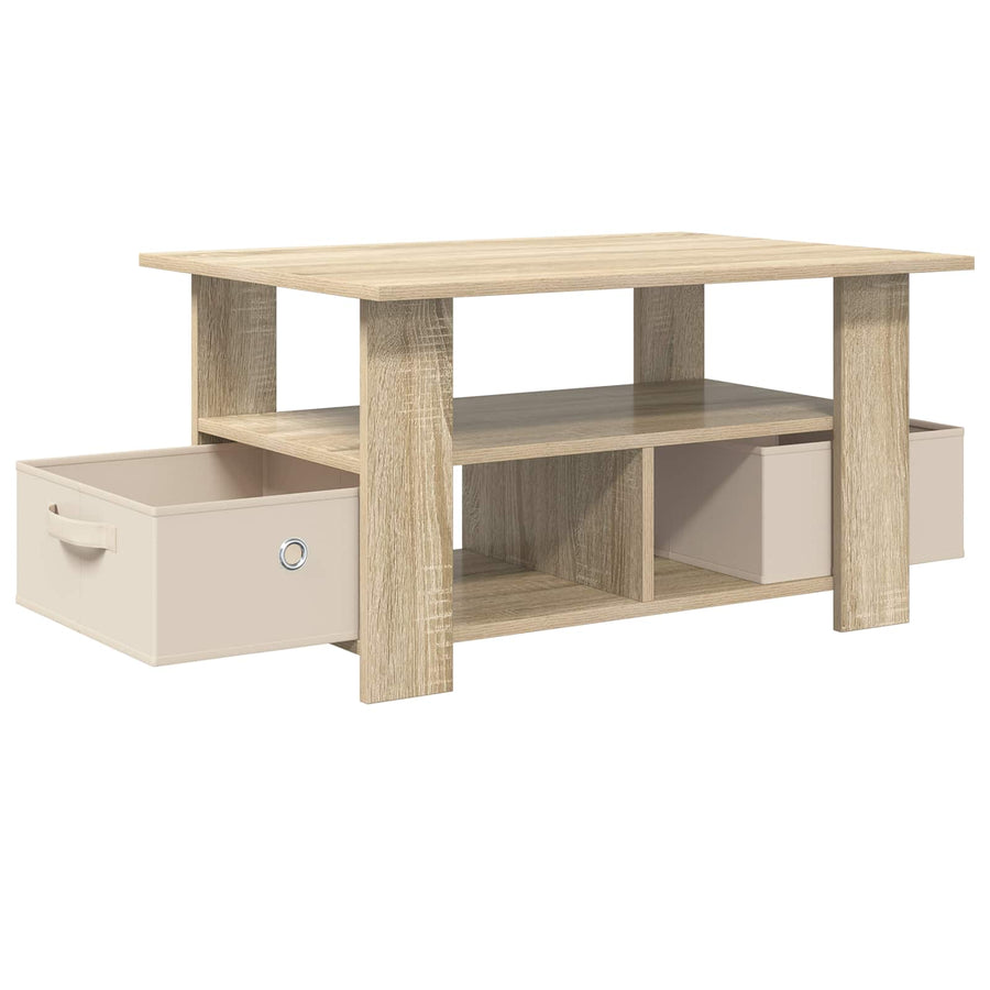Salontafel met lade Sonoma Eiken 77 x 55 x 42 cm Bewerkt hout