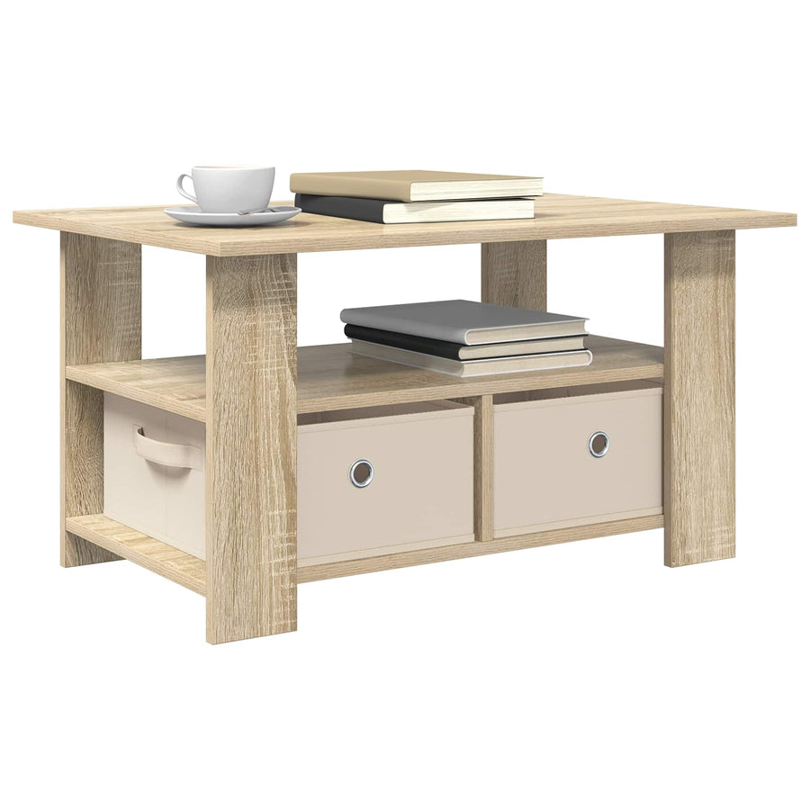 Salontafel met lade Sonoma Eiken 77 x 55 x 42 cm Bewerkt hout