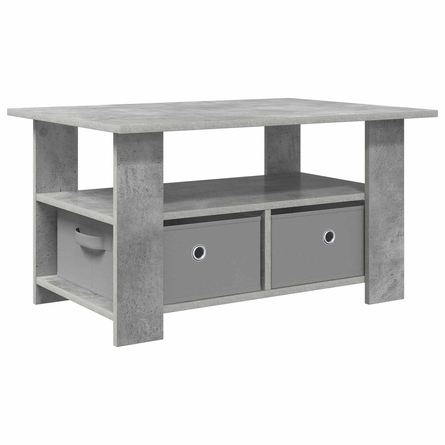 Salontafel met lade Beton Grijs 77 x 55 x 42 cm Bewerkt hout