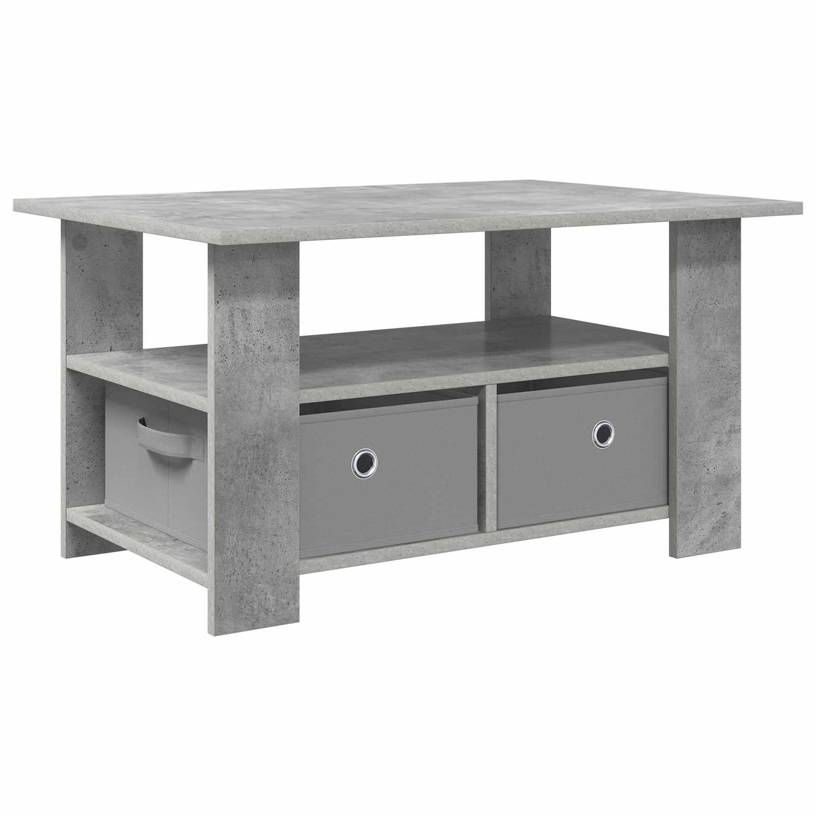 Salontafel met lade Beton Grijs 77 x 55 x 42 cm Bewerkt hout
