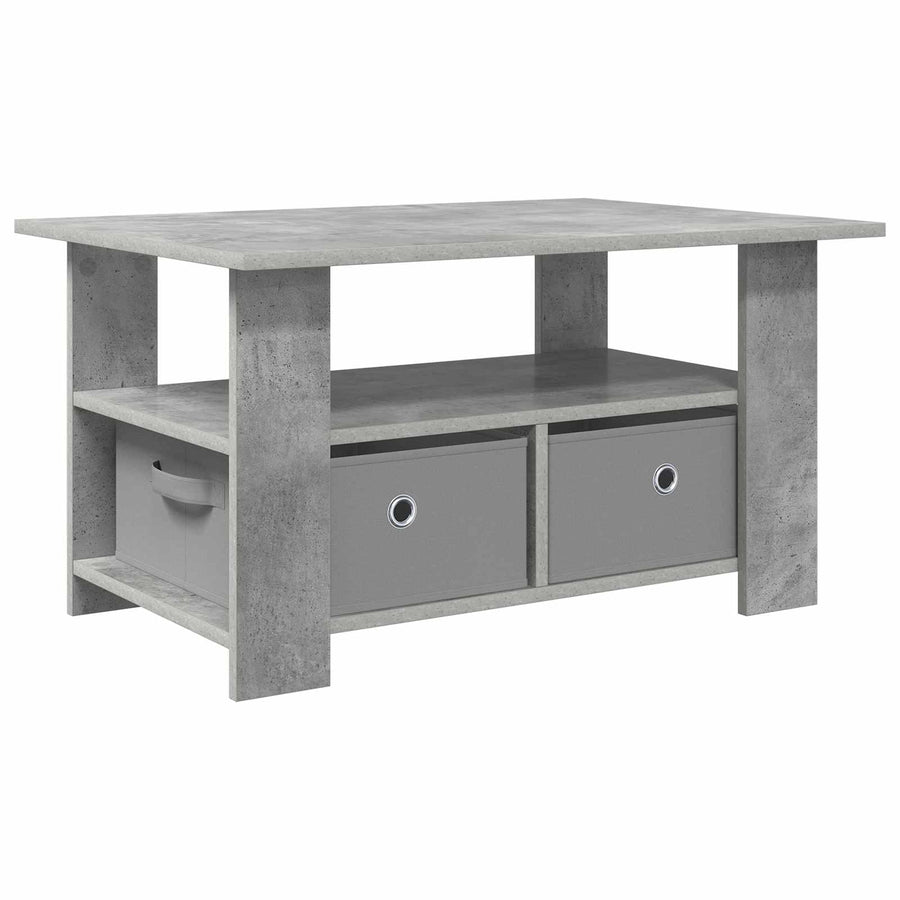 Salontafel met lade Beton Grijs 77 x 55 x 42 cm Bewerkt hout
