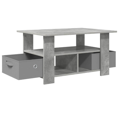 Salontafel met lade Beton Grijs 77 x 55 x 42 cm Bewerkt hout