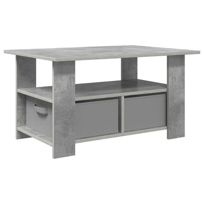 Salontafel met lade Beton Grijs 77 x 55 x 42 cm Bewerkt hout