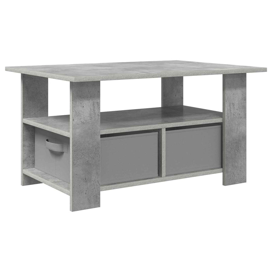 Salontafel met lade Beton Grijs 77 x 55 x 42 cm Bewerkt hout