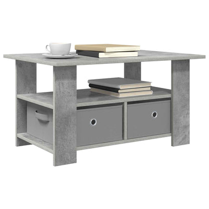 Salontafel met lade Beton Grijs 77 x 55 x 42 cm Bewerkt hout