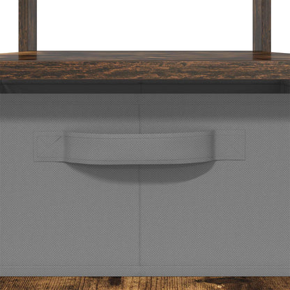 Salontafel met lade Gerookt eiken 77 x 55 x 42 cm Bewerkt hout