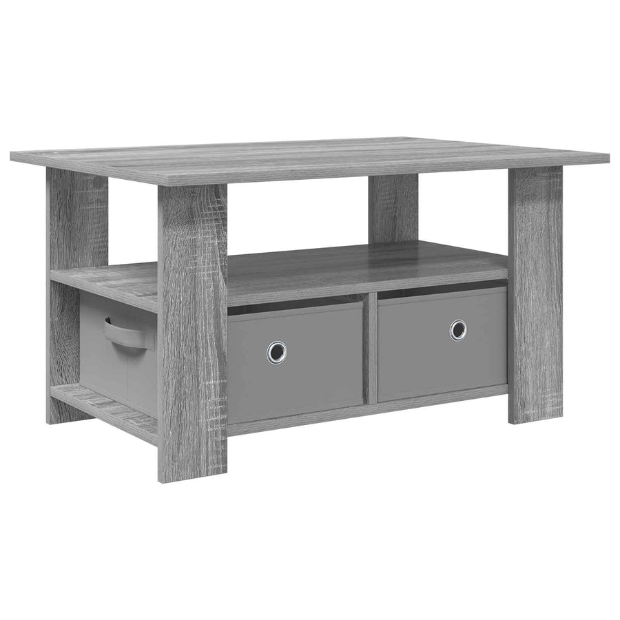 Salontafel met lade Grijs Sonoma 77 x 55 x 42 cm Bewerkt hout