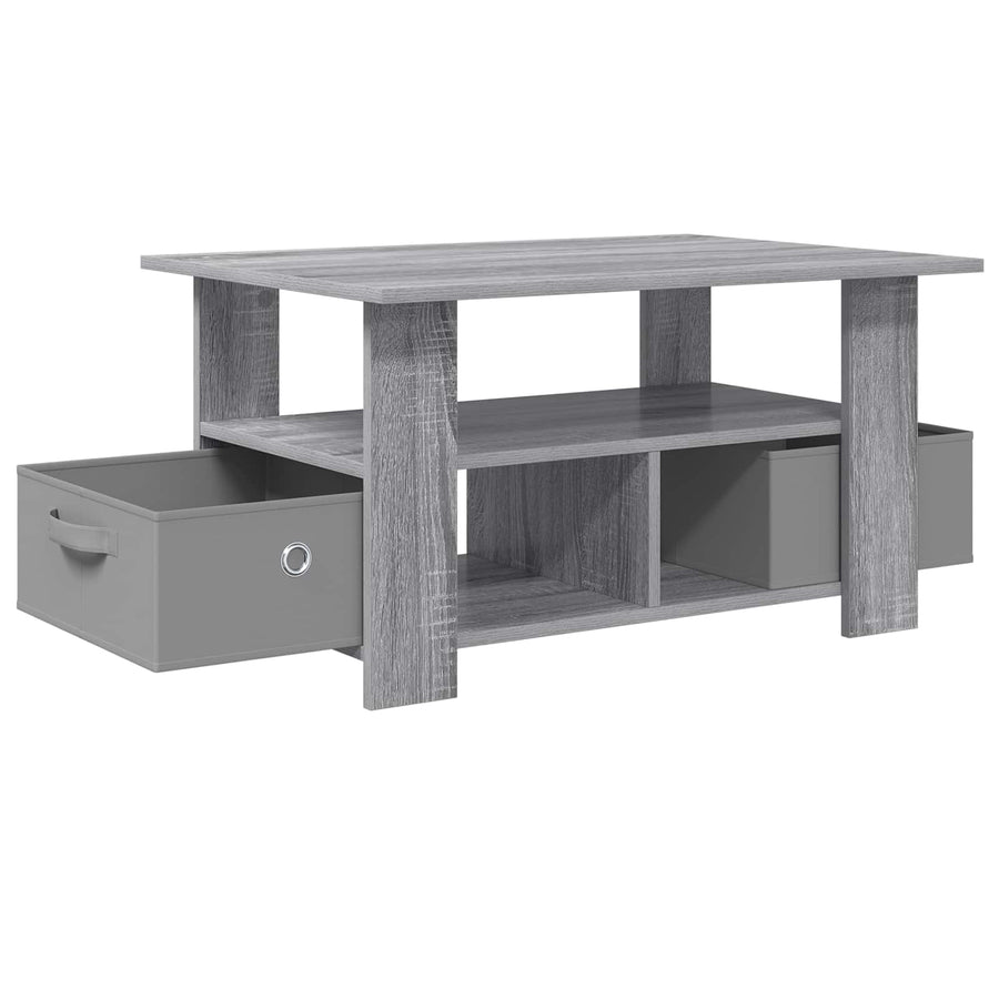 Salontafel met lade Grijs Sonoma 77 x 55 x 42 cm Bewerkt hout