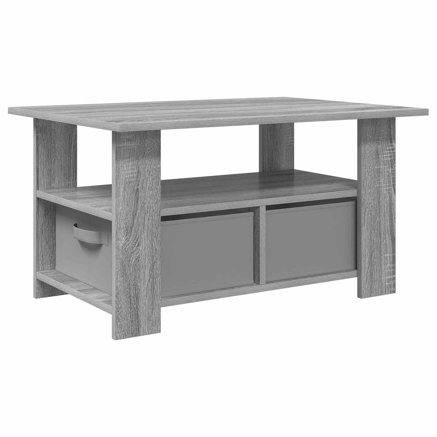 Salontafel met lade Grijs Sonoma 77 x 55 x 42 cm Bewerkt hout