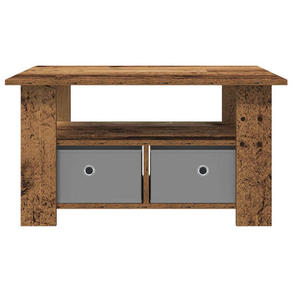 Salontafel met lade Oudhout 77 x 55 x 42 cm Bewerkt hout