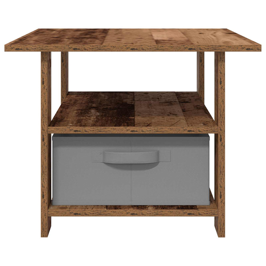 Salontafel met lade Oudhout 77 x 55 x 42 cm Bewerkt hout
